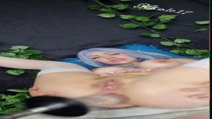 Самотык в рабочем жопке яркой косплеерши #7