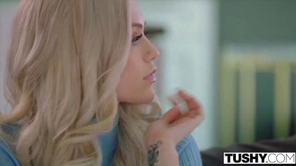 Блондинка занимается нежным анальным сексом с парнем и кончает от блаженства #1